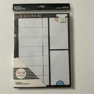 NEW Happy Planner Colorful Weekly Expenses Block Pad